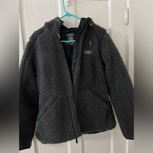 Charcoal, gray, L.L. Bean fleece jacket size medium